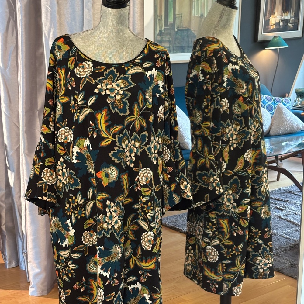 Floral Black Dress